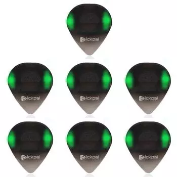 Портативный гитарный музыкальный инструмент светящийся медиатор для акустической гитары (зеленый)