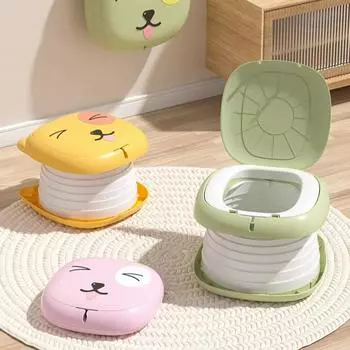 Портативный горшок для малышей, складной туалет для обучения пользованию горшком, для путешествий, кемпинга, ванной комнаты для младенцев и детей