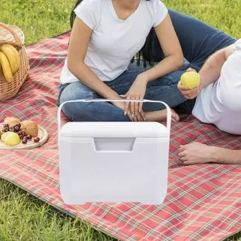 Портативный холодильник емкостью 6 л с прочной ручкой, легкий герметичный контейнер для барбекю большой емкости на открытом воздухе синий