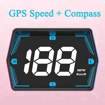 Портативный HUD-дисплей для автомобиля, проектор на лобовое стекло, измеритель скорости автомобиля, автомобильные аксессуары