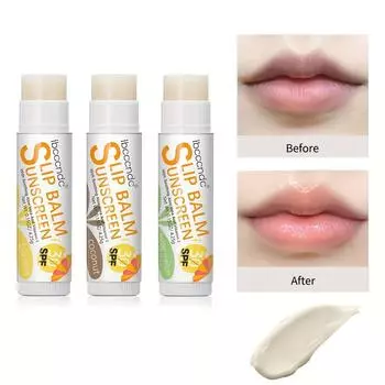 Портативный и компактный 3-цветный увлажняющий и увлажняющий бальзам для губ подходит для сухих и потрескавшихся губ, чтобы облегчить сухость. 01#
