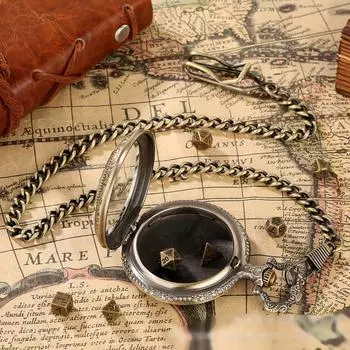 Портативный и стильный набор карманных часов Набор многогранных игральных костей с футляром для карманных часов Футляр для карманных часов для геймеров прозрачный