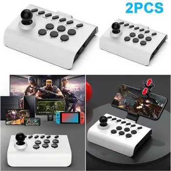 Портативный игровой джойстик AU с 3 режимами подключения для PS4/PS3/ПК (Белый+черный