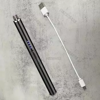 Портативный импульсный пистолет для зажигания на открытом воздухе, газовая горелка, газовая горелка, барбекю, кухонная горелка с двойной дугой, USB-электронная зажигалка синий