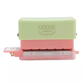 Портативный инструмент для пробивки бумаги 5 круглых отверстий ручной дырокол для бумаги формата А5 B5 А4 блокнот на разъемных листах зелёный