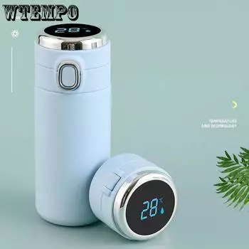 Портативный интеллектуальный термос чашка 420 мл вакуумные колбы портативные нержавеющая сталь термос чашка бутылка воды путешествие чай кружка офис термос чашка 420ML