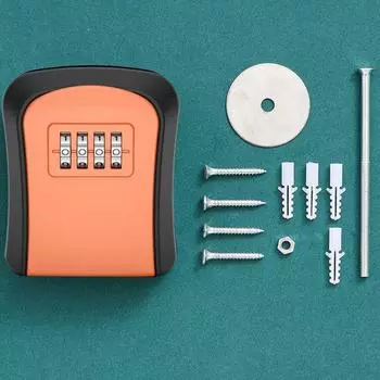 Портативный инженерный пластиковый сейф для ключей, всепогодный настенный 4-значный кодовый замок, противоугонный ящик для ключей, наружный серый