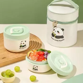 Портативный изолированный ланч-бокс Kawaii Bento Box, со столовыми приборами и изолированным контейнером для еды, подходит для школ, офисов, пикников