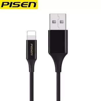 Портативный кабель для передачи данных Pisen подходит для Apple 11x Tablet 6 7plus Charging Treasure 6s8p Ultra Short Pro зарядный кабель Pd Fast Charge Xsmax чёрный