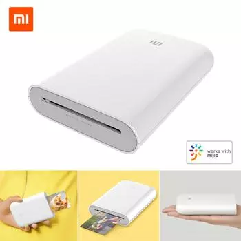 Портативный карманный фотопринтер Xiaomi Zink AR с разрешением 400 точек на дюйм, DIY Share и мини-изображением емкостью 500 мАч photo printer