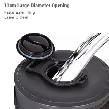 Портативный кемпинговый душевой мешок с насосом 20 л на солнечной энергии для использования на открытом воздухе чёрный