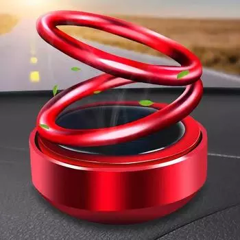 Портативный кинетический мини-освежитель воздуха для автомобиля, работающий на солнечной энергии, вращающийся очиститель воздуха с двойным кольцом, диффузор ароматизаторов серый