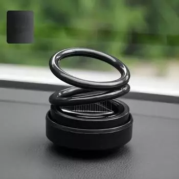 Портативный кинетический молекулярный обогреватель для автомобиля, воздушная ароматерапия, двойное кольцо, вращающийся на солнечной энергии, автомобильный диффузор для духов, молекулярный нагреватель красный