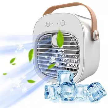 Портативный кондиционер 2022, перезаряжаемый персональный охладитель с 3 скоростями One Size белый