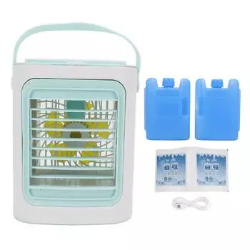 Портативный кондиционер Персональный испарительный охладитель воздуха с 3 скоростями ветра 2 режима тумана 7 цветов света