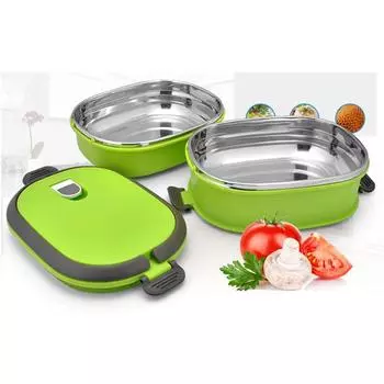 Портативный ланч-бокс Bento с откидной ручкой, нержавеющая сталь, герметичные контейнеры для хранения продуктов, наружные ланч-боксы Bento