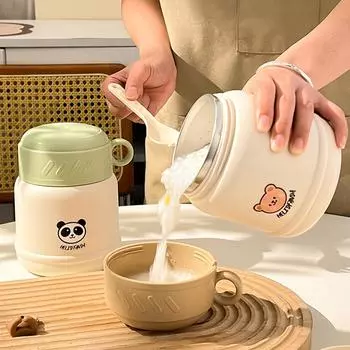 Портативный ланч-бокс из нержавеющей стали 304, изолированный стакан для завтрака, многоразовый пищевой контейнер объемом 880 мл, герметичная термобанка для еды