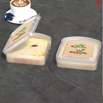 Портативный ланч-бокс в форме тоста с крышкой, коробка для сэндвичей, тостов, хлеба, кухни, пикника на открытом воздухе, большой емкости, коробка для бенто