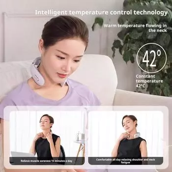 Портативный массажер для шеи с дистанционным управлением, несколько режимов, снятие боли, перезаряжаемый массаж шеи, снятие стресса A