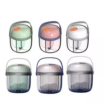 Портативный медицинский планшетный ящик для ПК вращающийся витаминный диспенсер органайзер для работы на открытом воздухе Pink 6.2x5.3cm