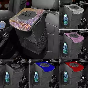 Портативный мешок для мусора на спинку автомобильного сиденья Diamond Auto Flip складной мусорный бак из ткани Оксфорд герметичный пылезащитный чехол автомобильные аксессуары чёрный