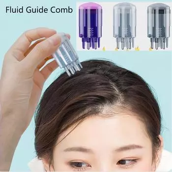 Портативный мини-аппликатор для кожи головы 4/6 мл, массажер с жидким направляющим средством, расческа для роста волос, массажный шарик, расческа для волос, питание, уход за кожей головы, инструменты чёрный