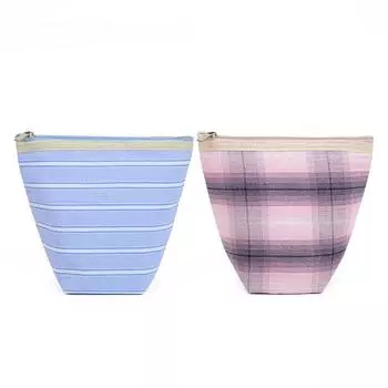 Портативный мини-кошелек на молнии из клетчатого материала для путешествий, сумка для помады 17*7.5*14.5cm розовый