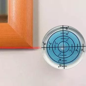 Портативный мини-круглый пузырьковый уровень для быстрого и легкого выравнивания 32 мм x 7 мм синий