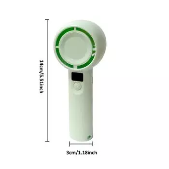 Портативный мини персональный вентилятор с экраном и дисплеем Turbo Fan USB Регулируемый 5-скоростной светодиодный дисплей Fan Office Outdoor Camping Fans Горячая распродажа зелёный