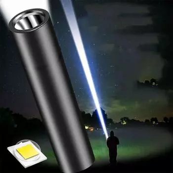 Портативный мини-светодиодный фонарик, перезаряжаемый, мощный, уличный, с фиксированным фокусом, новый 1 PCS