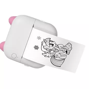 Портативный мини-термопринтер беспроводной Bluetooth 200DPI фотоэтикетка памятка неправильный вопрос работа печать самоклеящихся этикеток принтер розовый