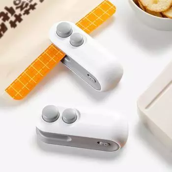 Портативный мини-упаковщик 2 в 1, термоупаковщик для закусок, для домашнего использования, перезаряжаемый упаковщик, вакуумный упаковщик, термоупаковщик для закусок из пластиковых пакетов