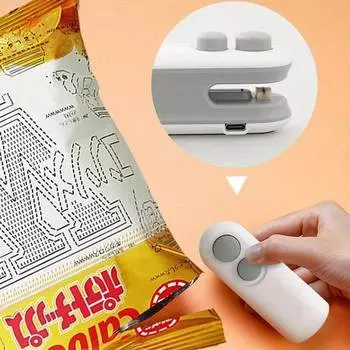 Портативный мини-упаковщик 2 в 1, термоупаковщик для закусок, перезаряжаемый упаковщик для домашнего использования, вакуумный упаковщик, термоупаковщик для пластиковых пакетов для закусок