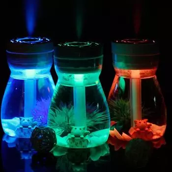 Портативный мини-увлажнитель 380 мл, небольшой прохладный увлажнитель для детской спальни, офиса, синего/белого цвета, супер тихий, прямая поставка