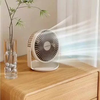 Портативный мини-вентилятор для стола USB-вентилятор для циркуляции воздуха, настенный вентилятор для кухни, персональный вентилятор с бесшумной работой для офиса и дома 1 PCS бежевый