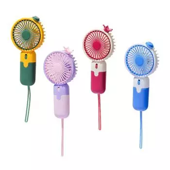 Портативный мини-вентилятор, небольшой карманный вентилятор с USB-аккумулятором и подвесной веревкой, основание для держателя телефона, портативный