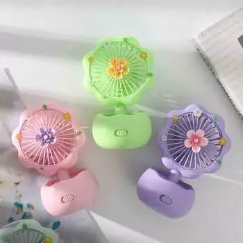 Портативный мини-вентилятор с мощным двигателем, сильный поток воздуха, низкий уровень шума, портативный USB-зарядный настольный бесшумный вентилятор охлаждения фиолетовый