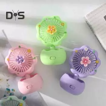 Портативный мини-вентилятор с мощным двигателем, сильный поток воздуха, низкий уровень шума, портативный USB-зарядный настольный бесшумный вентилятор охлаждения зелёный