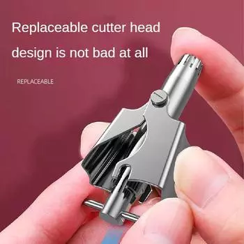 Портативный моющийся триммер для волос в ушах, очистка без ржавчины, безболезненная стрижка волос в носу, мужская портативная электробритва с низким уровнем шума