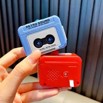 Портативный музыкальный брелок-держатель, музыкальный инструмент, игрушка, может записывать, настенный брелок, коробка для хранения, музыкальная шкатулка, подвесной брелок синий