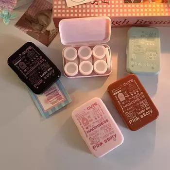 Портативный набор для хранения контактных линз для женщин и девочек, контейнер для хранения контактных линз Beauty Pupil