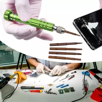 Портативный набор для разборки отверток 5 в 1 со сменными головками для любителей и мастеров-любителей фиолетовый