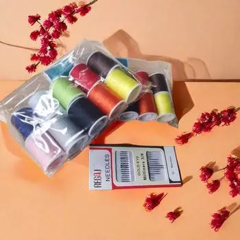 Портативный набор для ручного шитья своими руками - многофункциональный ящик для шитья одежды - иглы, нитки, набор для хранения Large