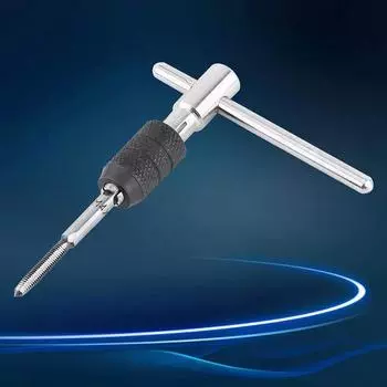 Портативный набор из 9 ключей Т-типа, ручные инструменты для нарезания резьбы, машинный метчик, спиральное сверло M3/M4/M5/M6/M8, набор метчиков «сделай сам» серебряный