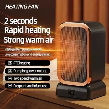 Портативный нагреватель горячего воздуха 1000 Вт бесшумная защита от перегрева небольшой нагреватель машина для дома спальни и офиса us чёрный
