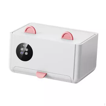 Портативный нагреватель влажных салфеток с цифровым управлением для путешествий белый