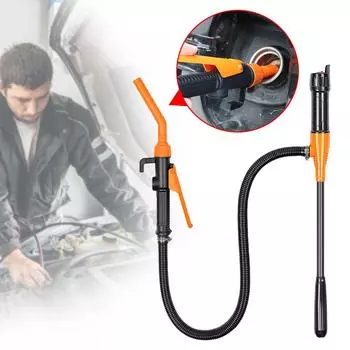 Портативный насос для перекачки жидкости с насадкой для регулирования расхода Портативный насос для перекачки топливного газа Насос для перекачки автомобильного бензина и масла с питанием от аккумулятора CHINA