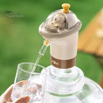 Портативный небольшой водяной насос в форме мультфильма, пищевой, без BPA, устойчивый к утечкам, перезаряжаемый, универсальный детский насос для подачи воды жёлтый