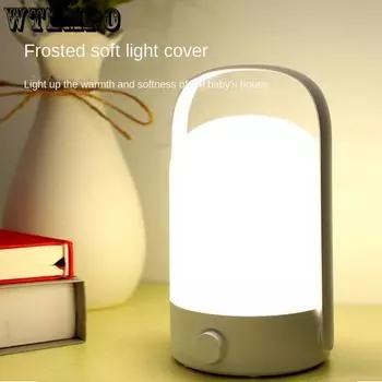 Портативный ночник с зарядкой через USB может использоваться как атмосферное освещение для спальни, дома, прикроватная лампа, небольшой настольный светильник для кемпинга белый