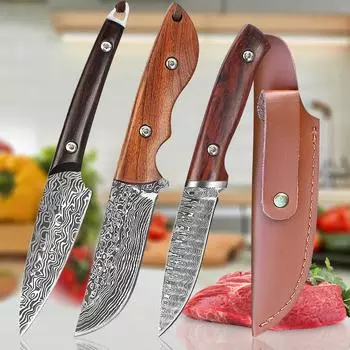 Портативный нож для очистки овощей, мини-шеф-повар, нож для барбекю, ежедневные ножи для очистки овощей, кухонные ножи с чехлом Style 2